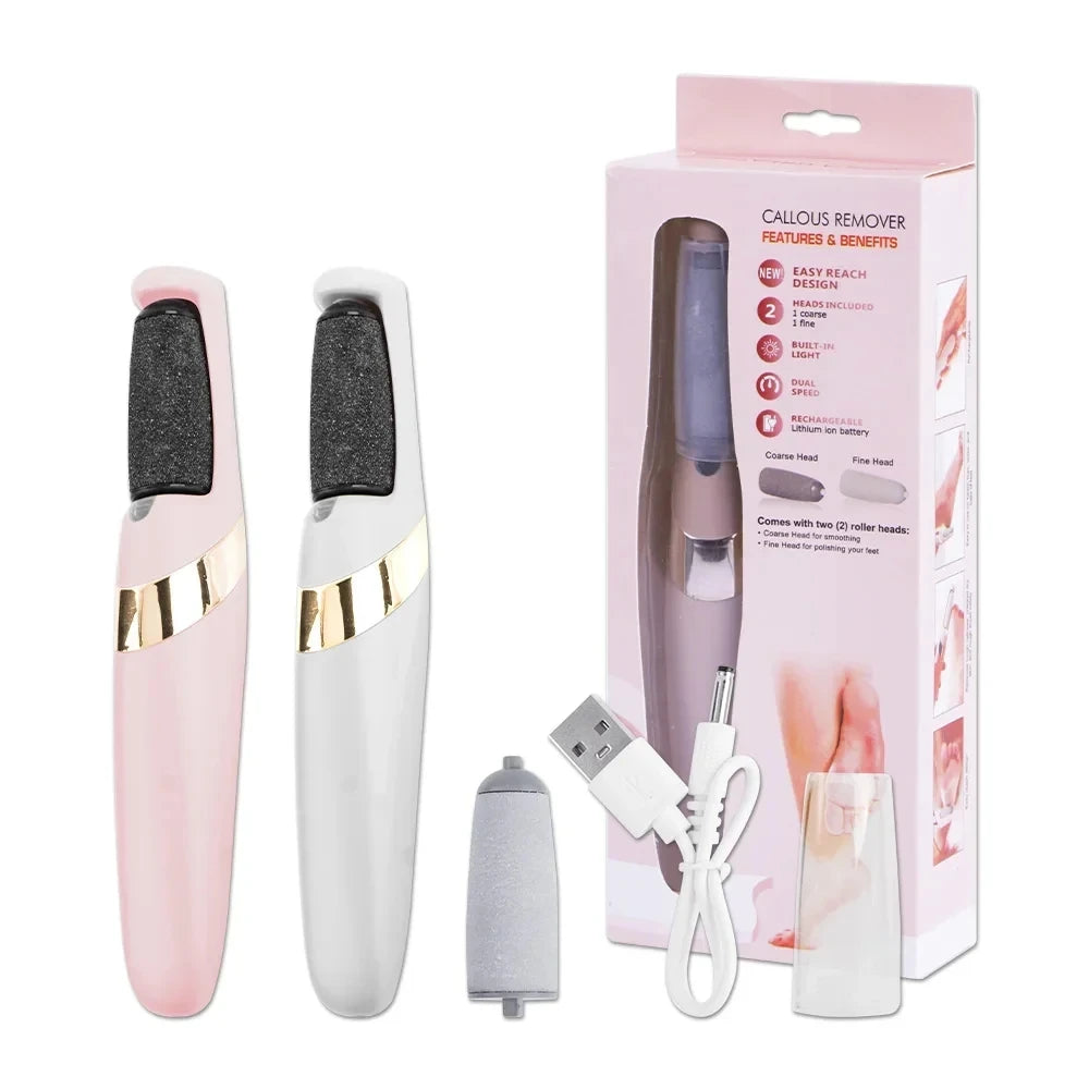 Electric Foot File Callus Remover Foot Scrub Pedicure Kit Tools  Wireless Pedicure Foot File Kit Callus Remover Electric Machine