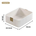 PU Leather Underwear Storage Box Vertical Stripe Design Leather Divider Storage Boxes for Sundries Clothing Storage