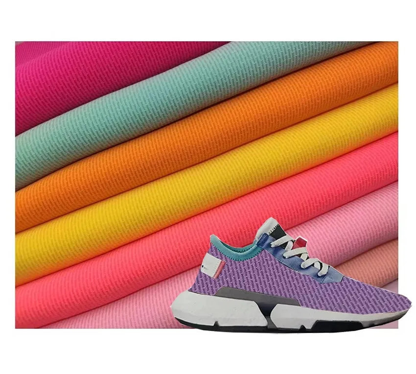 Popular Stretch Spandex Textile Soft Pointelle Fabric for Shoe Upper Material Tricot Knitted for Boys and Girls