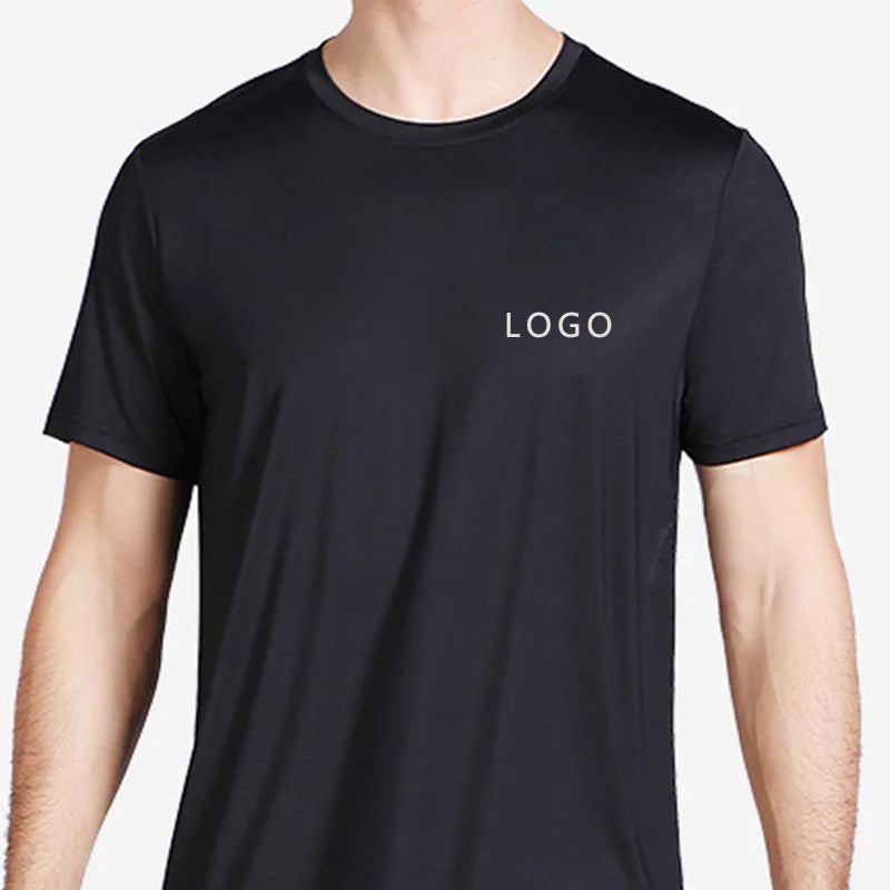 Round Neck Short Sleeve Oversized Breathable Eco-Friendly 180g Quick Drying Spandex/Polyester Cheap Men's T-shirt Custom Logo