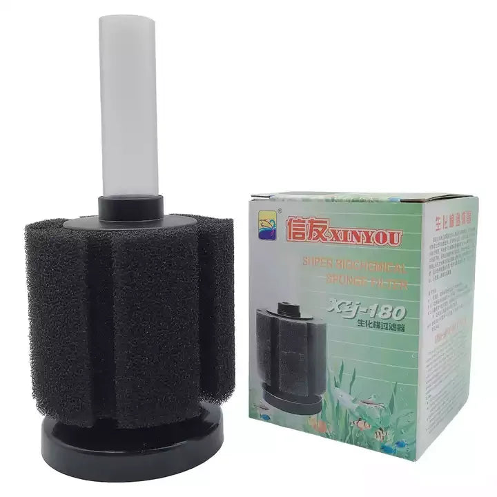 Aquarium Sponge Filter XY-180 Plastic Fish Tank Filter for Live Fish