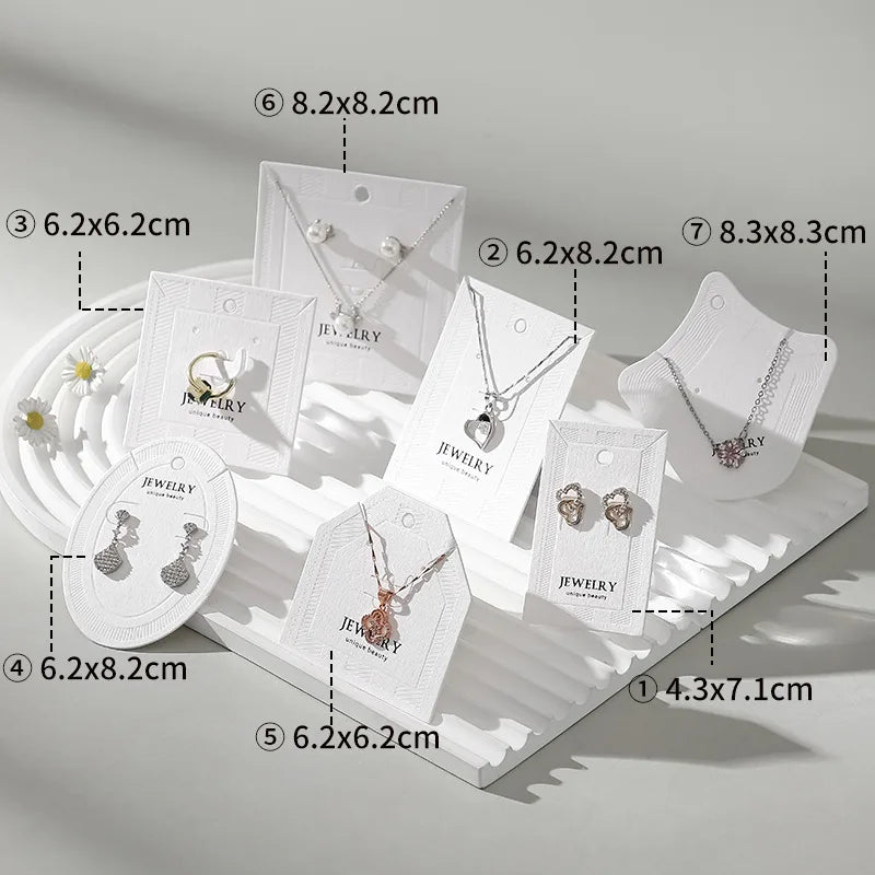 Wholesale Pendant Storage Jewelry Display Paper Card Hole Holder Custom Printing Logo Necklace Earring Card