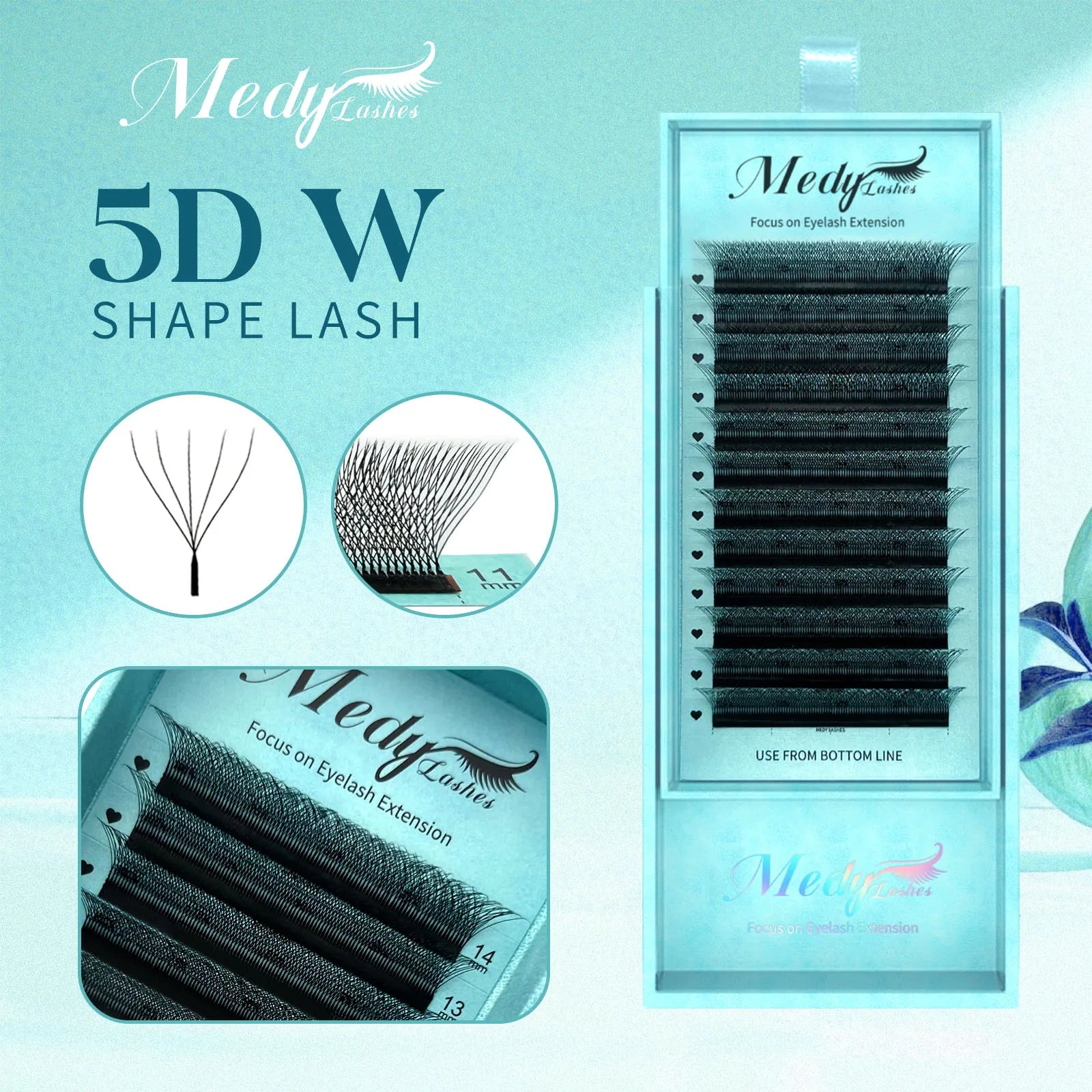 Wholesale YY 5dW Shape Eyelash Extensions Vendor C CC D DD Curl Silk Mink Cashmere Soft Fan Volume Eyelash Extension Mesh Cilios