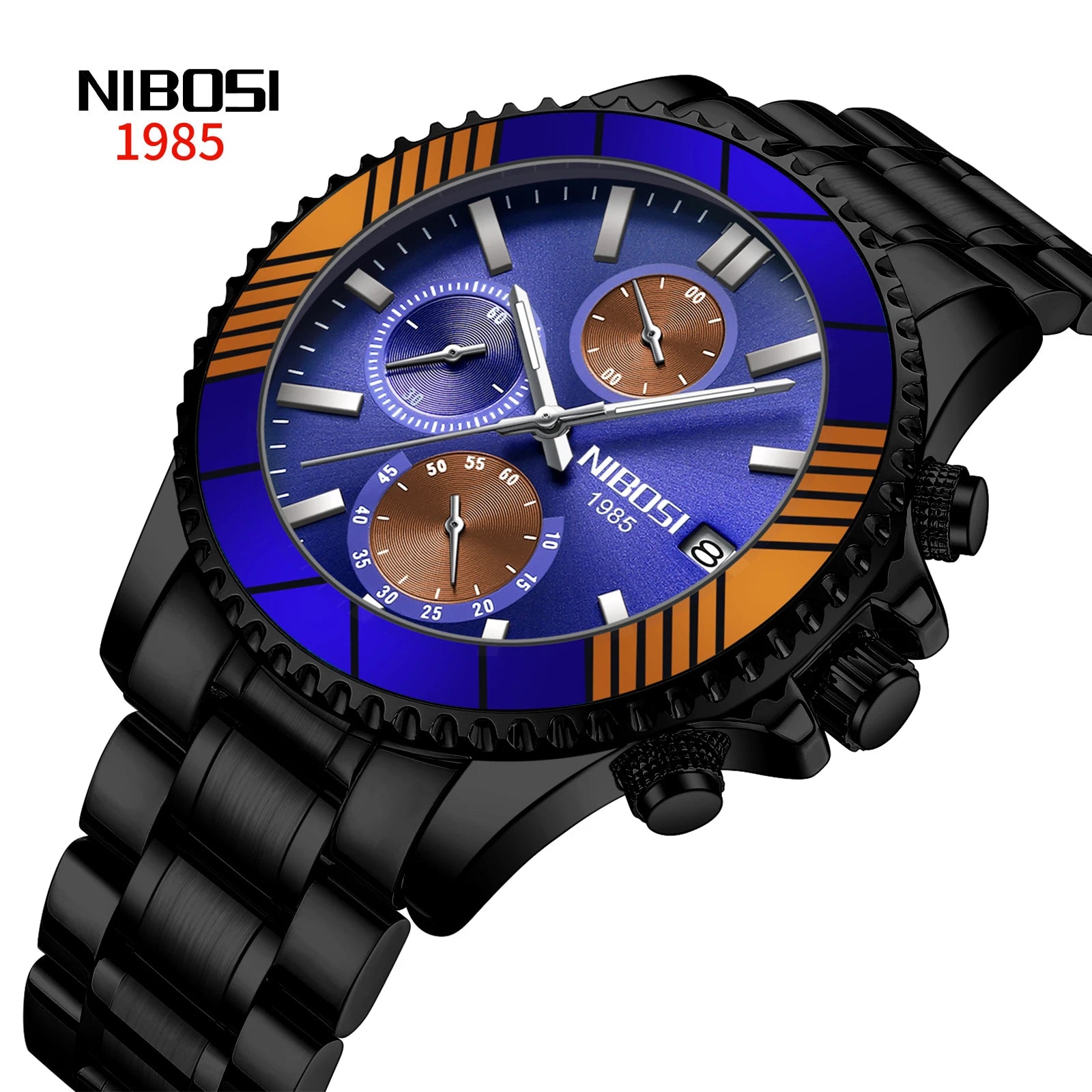NIBOSI 2553 Business Man Watch Color Quartz Watches Fashion Waterproof Wristwatch