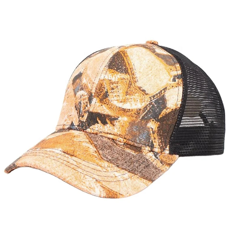Fashion Men's Dad Trucker Hat Adjustable Size Sport Hat Breathable Mesh Baseball Cap for Women