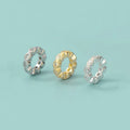 High Grade S925 Sterling Silver Rondelle Gold Plated Spacer Beads Charms for Jewelry Making