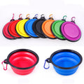 Manufacture Customize logo Portable Foldable Dog Bowl Food Water Feeding Silicone TPE Collapsible Pet Bowl