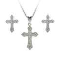 SZL-0005 925 Silver Jewelry Luxury Cross Real 925 Sterling Silver Jewelry Set for Girl