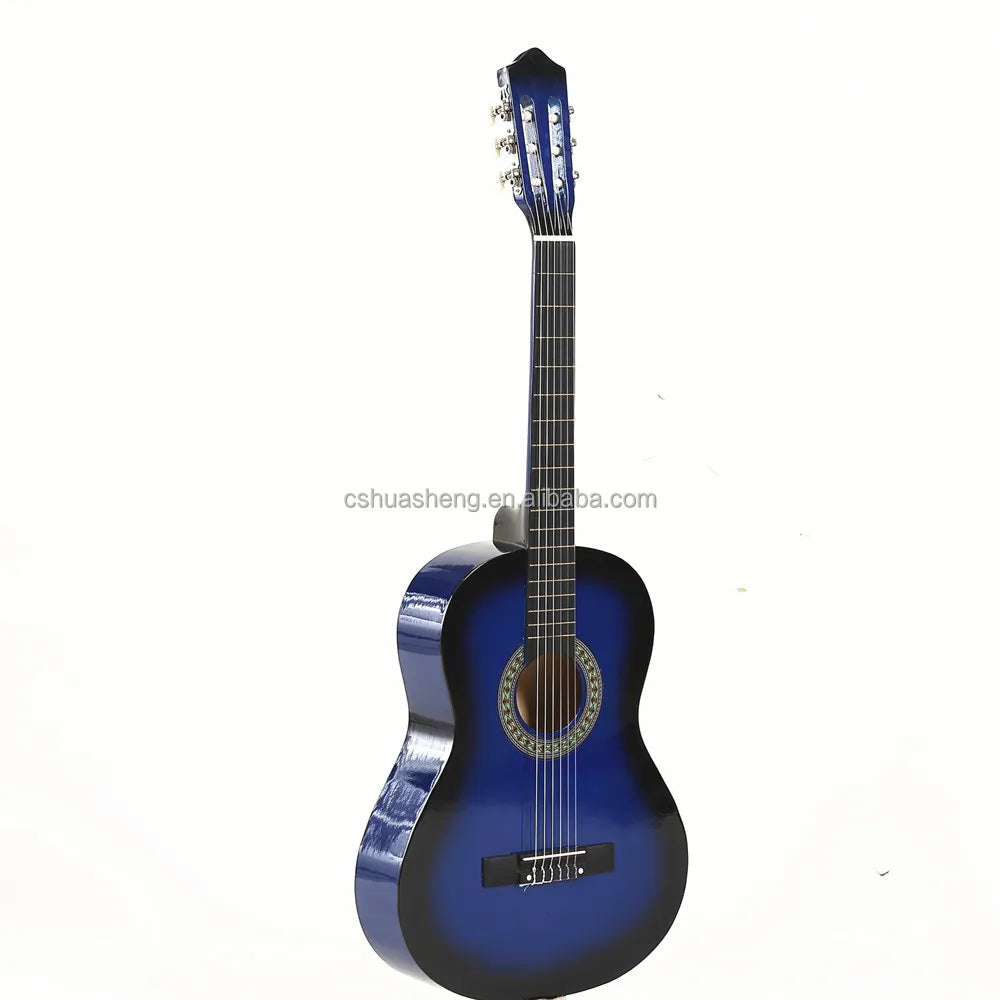 Full Size Customized Colorful 36  Basswood Inch Acoustic Classic Guitar Set Made of Maple Wooden