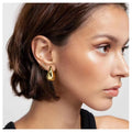 Wholesale Fashion Fine Jewelry Earrings Shinning Stainless Steel Gold Plated High Polishing Tear Drop Earrings for Women