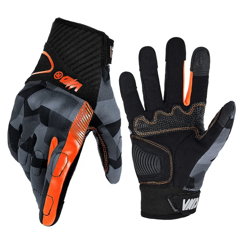New Motorcycle Riding Gloves Breathable Mesh Motocross Full Finger Outdoor Casual Anti-drop for Bike Scooter Street Gloves
