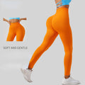Women's Seamless High Waist Gym Yoga Pants Butt Lifting Tummy Control Yoga Leggings with Elastic Waist Closure Solid Pattern