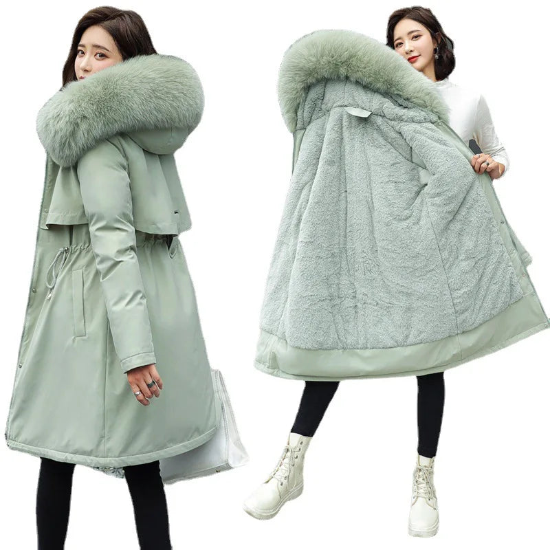 New Fashion Women Parka Wholesale Long Jacket Plus Size Women Warm Hooded Coat