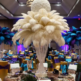 Hot Sale Wedding Crafts Supplier 75-80 CM Large White Ostrich Feathers for Wedding Table Centerpiece Decoration