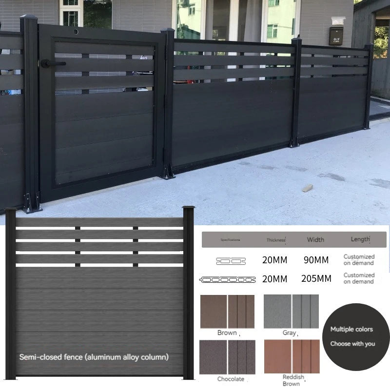 Eco-Friendly Wood Plastic Composite Decking Boards-Easily Assembled Privacy Fence & Skirting with Rot Proof Waterproof Features