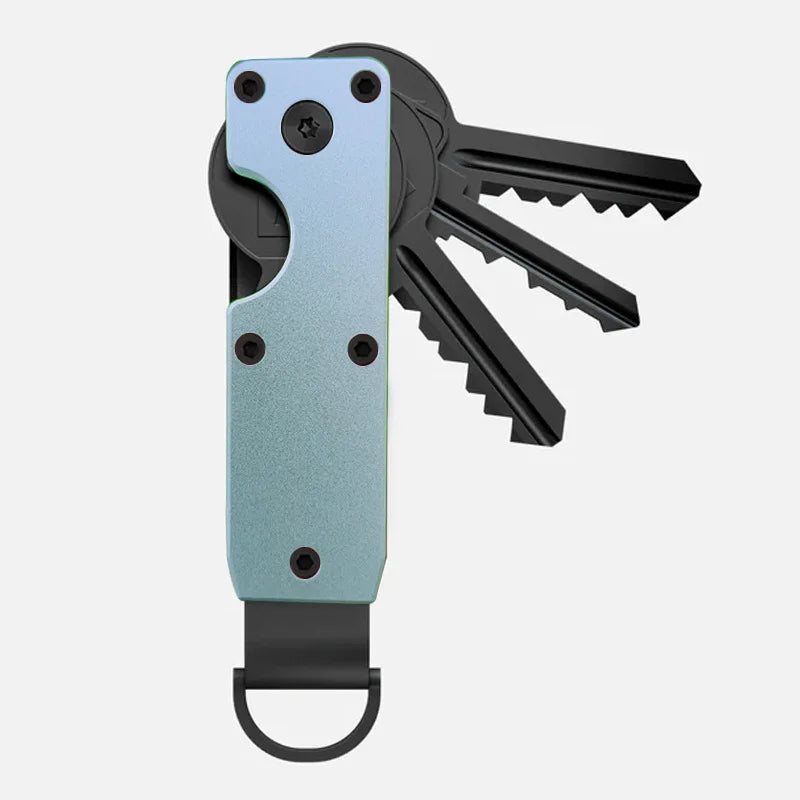 Custom Engraving Mini Aluminium Garage Key Holder Organizer Luxury with Belt Clip Aluminum Key Case
