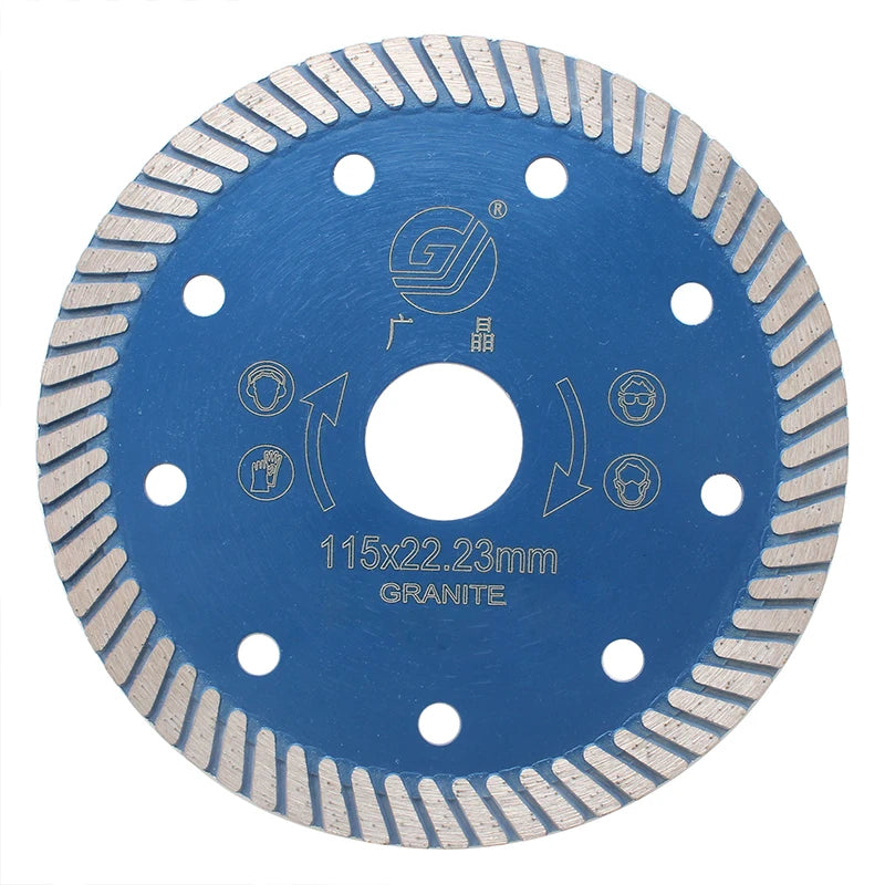 2024 Hot Sale 4.5 Inch 115 mm Turbo Diamond Circular Saw Blade Cutting Discs for Silent Cutting Granite Marble and Ceramics