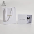 PUPPYSEW 9*9cm Paper Bag+ Cardboard Jewelry Drawer Box Ring Earring Necklace Packing Box with logo Custom
