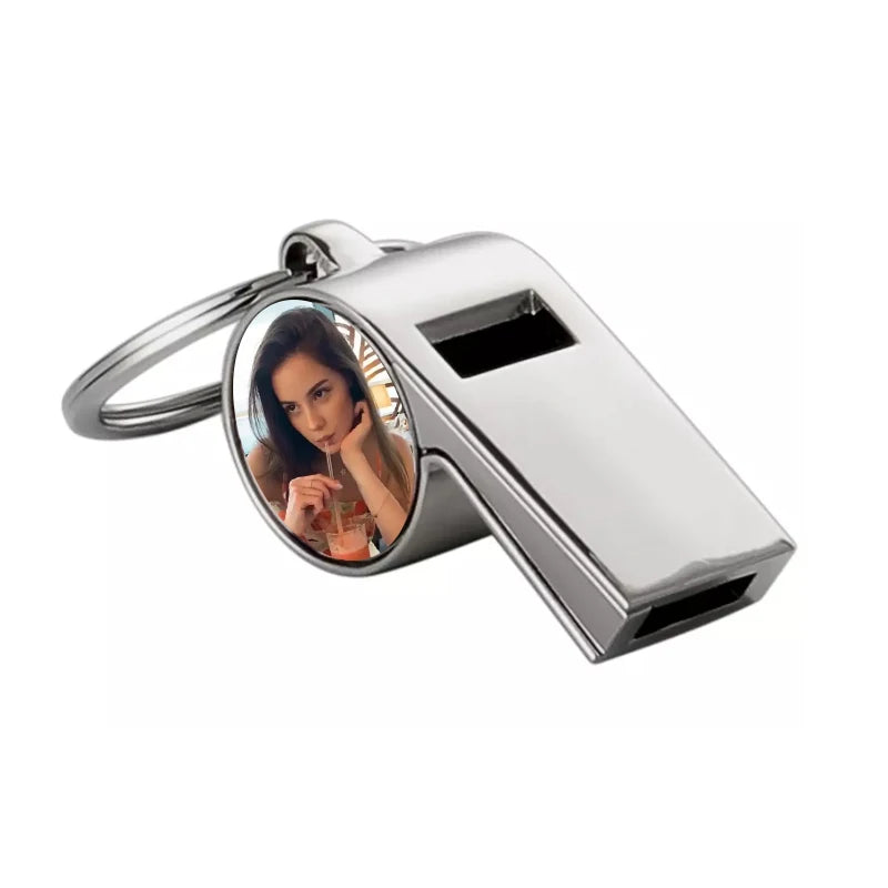 Qualisub Metal Keychain Sublimation Whistle Keychains Blanks in Custom Printing
