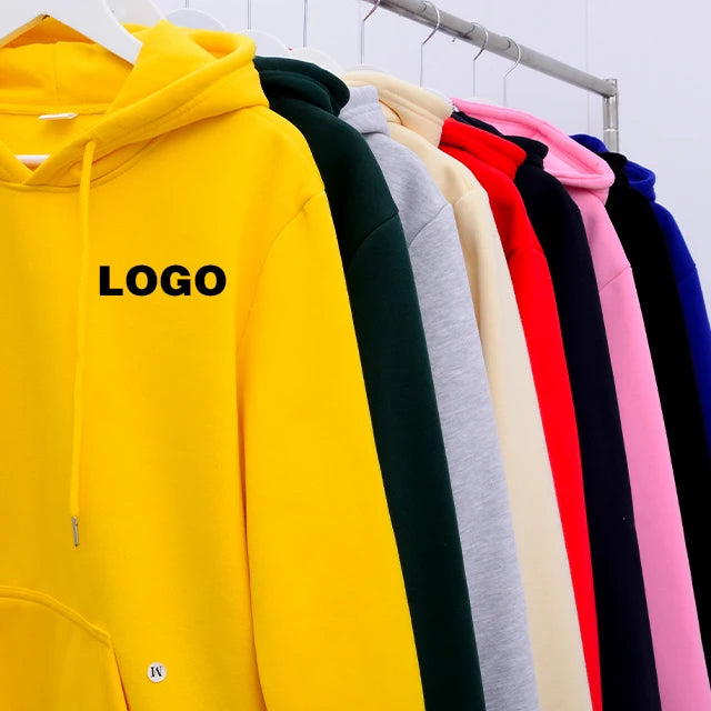 YinQu Wholesale Casual Cotton Lined Autumn Tracksuit Unisex Long Sleeve Custom Hoodie and Sweatpants Set Knitted Hooded Collar