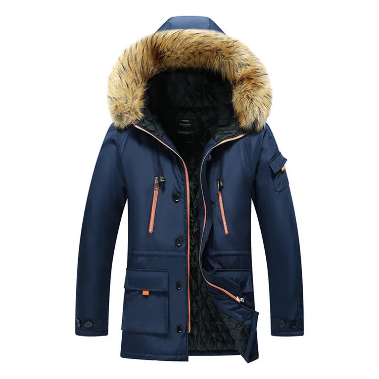 Men Coats Winter Padded Quilted Lining Fleece Fur Inner Men's Jackets