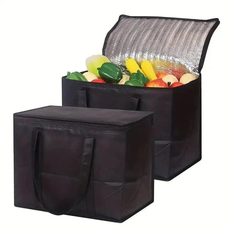 Insulated Reusable Recyclable Collapsible Cooler Bag Heavy Duty Large Non-Woven Grocery Bags