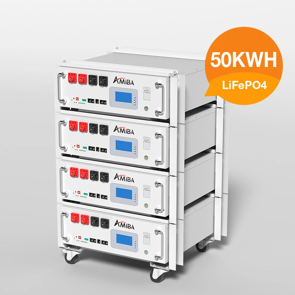 Hybrid Inverter and Solar Battery 10Kwh 20Kwh Modular Rack Mounted Batteries LiFePO4 Lithium Akku Solar Power Station