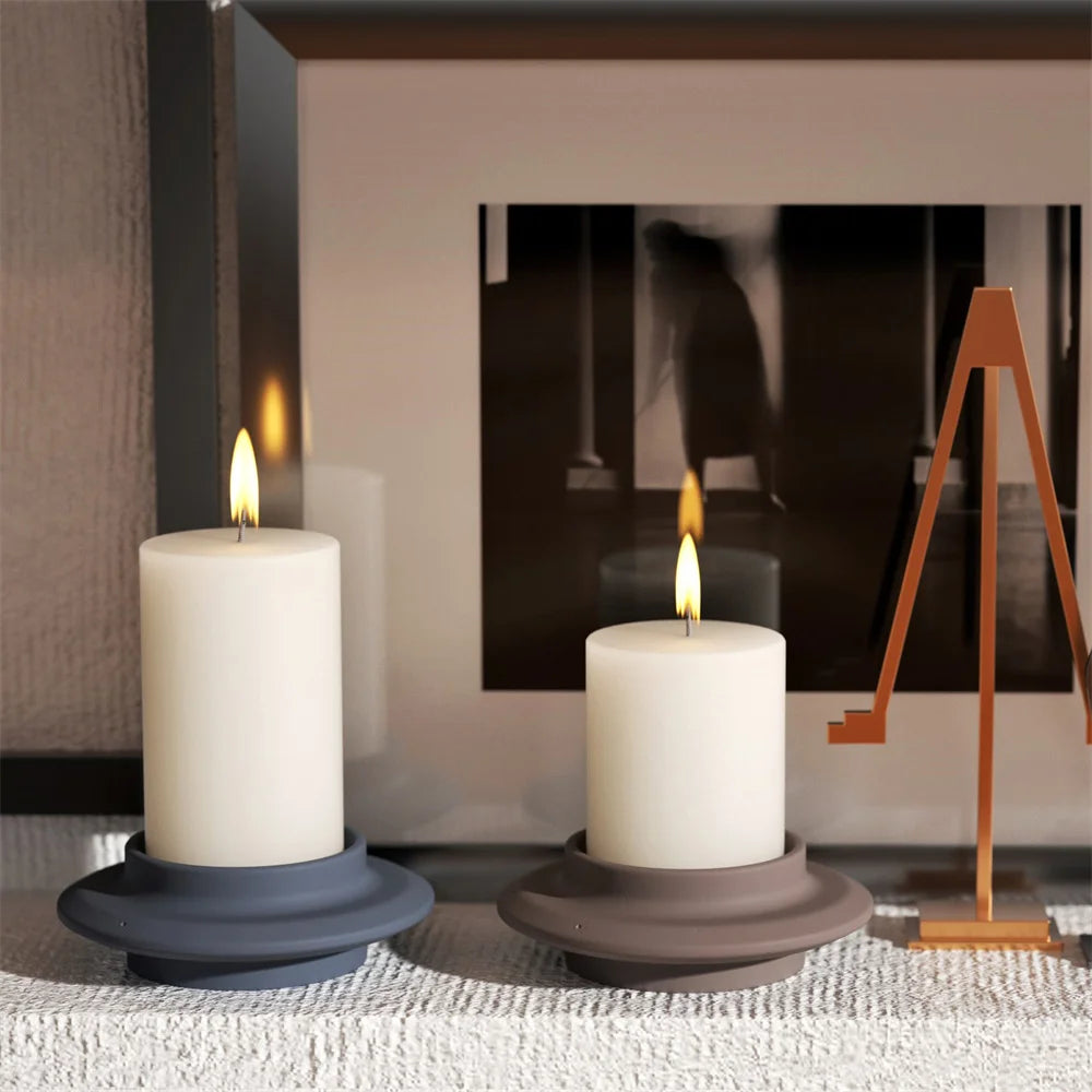 Nicole Eco-Friendly CE Certified Silicone Candlestick Holder Molds for Home Decoration
