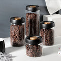 Coffee Beans Vacuum Sealed Tank Glass Food Storage Tank Household Moisture-proof Air Extraction Tea Storage Tank