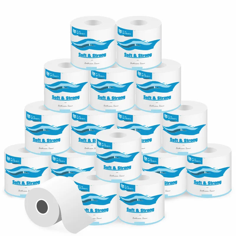 Wholesale Virgin Wood Pulp 16gsm Toilet Paper Soft Strong 3-Ply Bathroom Tissue Standard Roll for Household Hotel Use