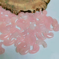Factory Price Wholesale Pendant Beads Pink Genuine Rose quartz Jade Magatama