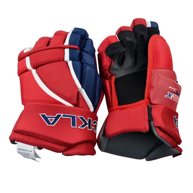 TACKLA All-round Protection Hand Finger Three-segment Design Ice Hockey Gloves