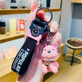 Fashion Astronaut French Bulldog Keychain Space Spaceman Bulldog Car Keyring Creative Universe Aviation Puppy Bag Pendant Gift