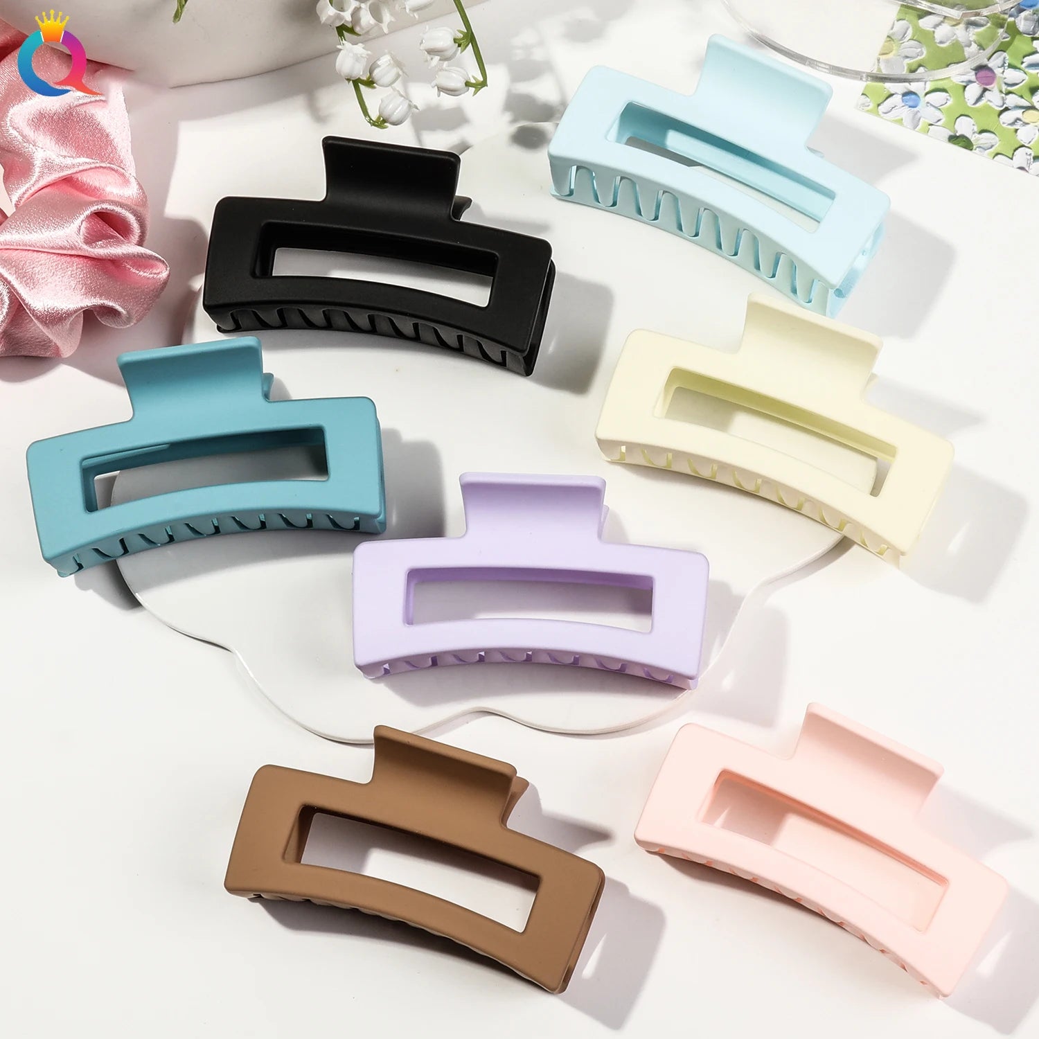7-Piece Bachelorette Nonslip Hair Claw Clips Set Plastic Birthday Wedding Thin Hair Favors Bridesmaid Proposal Gifts