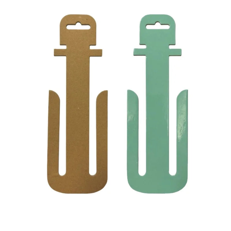 Custom Colorful Scarf Clothes Paper Hangers Cardboard Hanger Display Kraft Paper Hooks for Socks with Logo