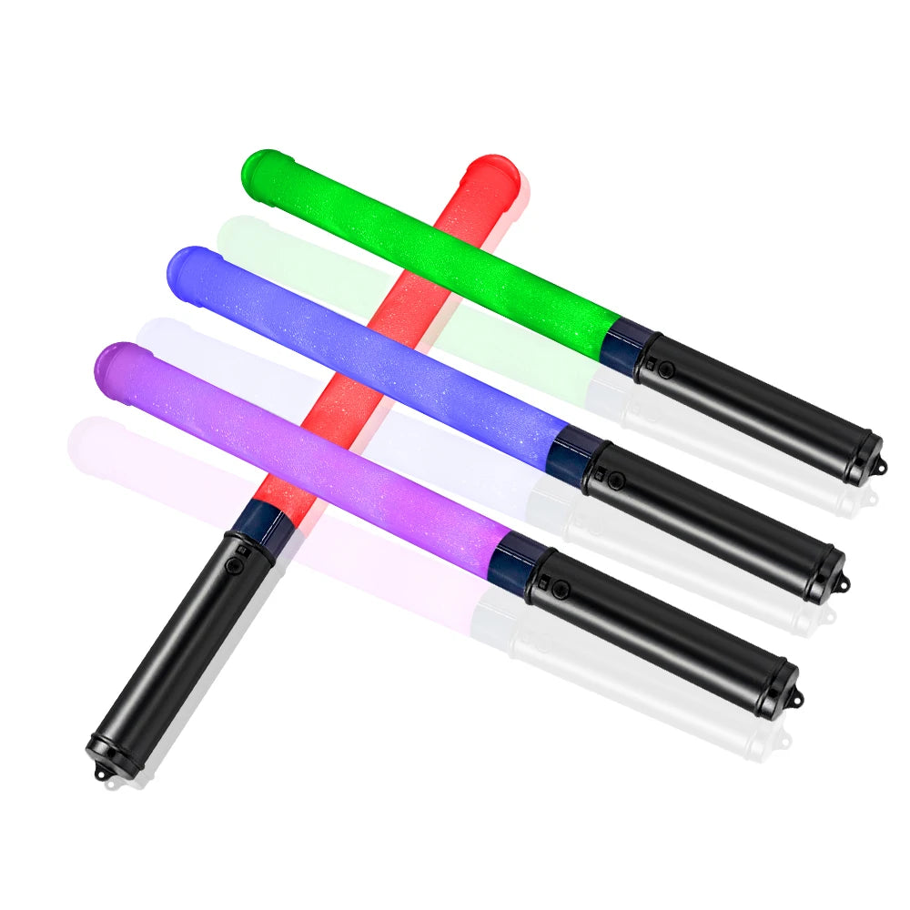 Custom Silicone Light Music Festival Multi Color Changing Button Controlled Flash Glow Stick Bulk