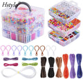 Jewelry Making Bead Kits 44 Colors Embroidery Floss with 3-Tier Organizer Storage Box Friendship Bracelets SD1241