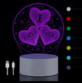 Smart Home Decor Visualization Acrylic Customized Led marvel 3d Illusion Led Lamp Base 7 Color Rechargeable Table Night Light