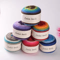 Clearance Fancy Color Cake Knitting Yarn for Weaving Garment and Blanket