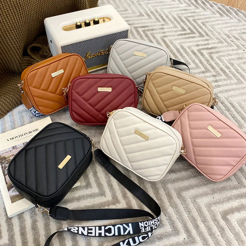 2024 Fashion Waterproof Small Square Bag Classic PU Material Women's Adjustable Shoulder Bag MegaBDM