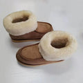 Sample Support New Snow Boot Style Short Mini Autumn Winter Sheepskin Boots Women Waterproof Genuine Leather Lining EVA Midsole