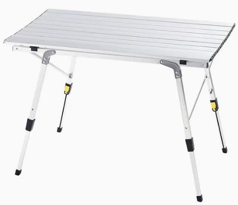 Wholesale Customized Lightweight Aluminum Picnic Table Portable Folding Camping Table Height Adjustment for Outdoor Beach Use
