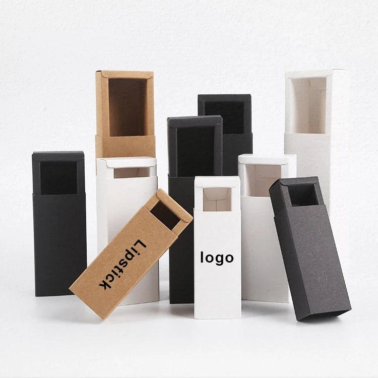 OMT Colored Kraft Paper Private Label Cosmetic Lipstick Packaging Folders with Recyclable Material for Skin Care Serum