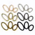 Meetee F1-23 38mm Alloy Oval Spring O Ring Buckle Openable for Handbags/Bags Various Sizes-Iron & Zinc Material
