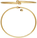 Wholesale Lucky 14K Gold Filled Stackable Bracelets Stretch Bracelet Minimalist 7" Flex Bangle (2.3mm) W/Threaded Balls