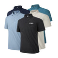 Striped Knitted T Shirts High Quality Color Plain Golf Polo Blank Men's T Shirt 1/4 Zip Polo Shirts Custom Logo