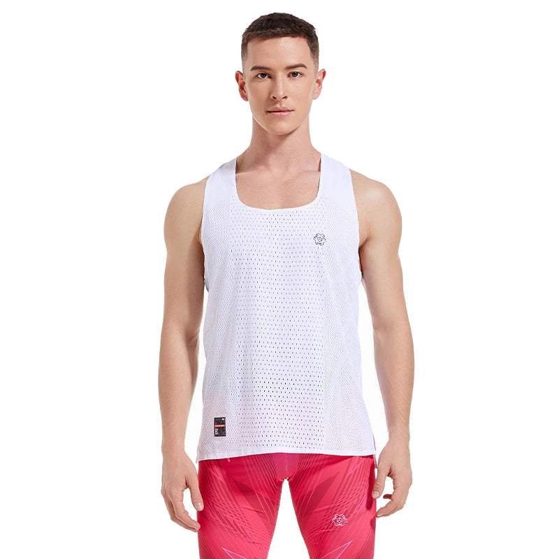 Training Jogging Wear Custom Lightweight Running Singlet Seamless Breathable Quick Dry 100% Polyester Sublimation Transfer Print