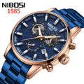 NIBOSI 2590 Custom logo Watch Luxury Waterproof Business Stainless Steel High Quality Quartz Watch for Man Watch