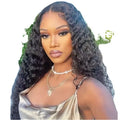 28 Inch Lace Front Wig 13x4 Deep Wave Real Human Hair Wigs Pre Plucked with Baby Hair 200 Density Frontal Black Wigs for Women