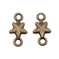 AA016499 15x7mm Antique Silver Bronze Five-point Star Style Connector Handmade Charms Pendant Diy for Bracelet Necklace